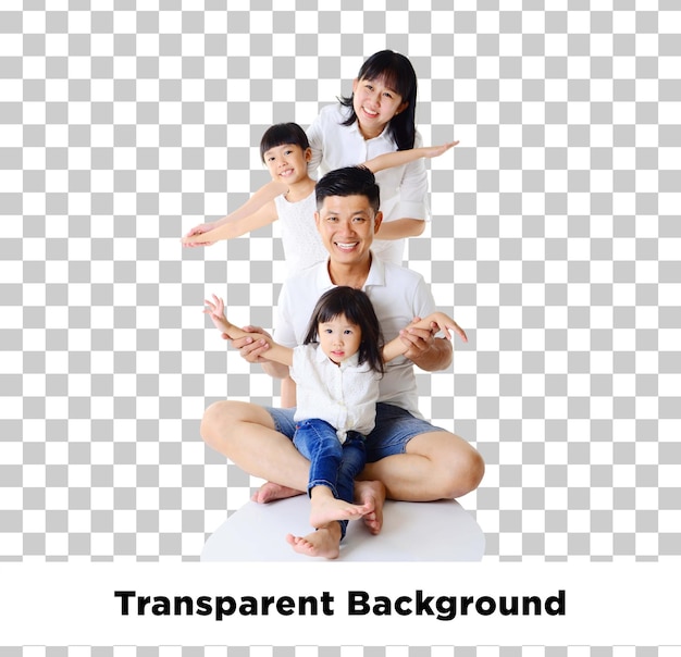 Gelukkige Aziatische familieportret