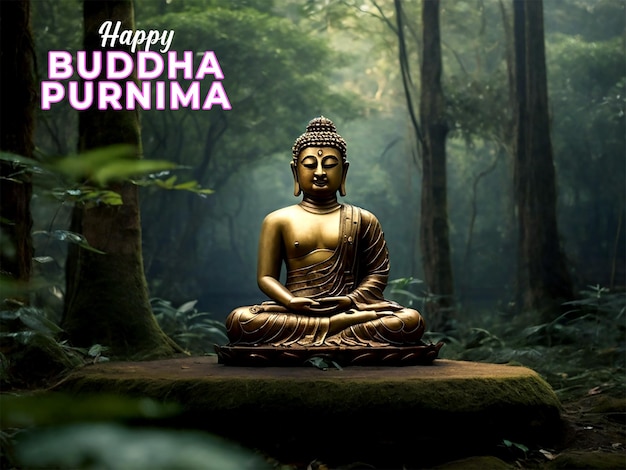 Gelukkige boeddha purnima achtergrond