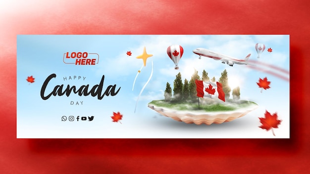 PSD gelukkige canada dag banner