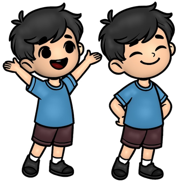 Gelukkige Cartoon Boy