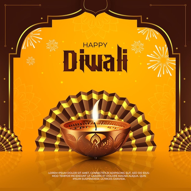 Gelukkige diwali-poster