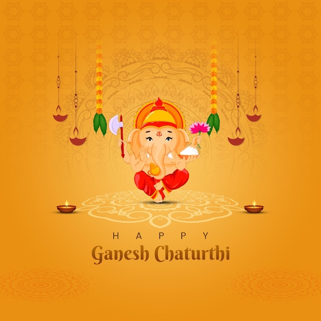 Gelukkige Ganesh Chaturthi poster
