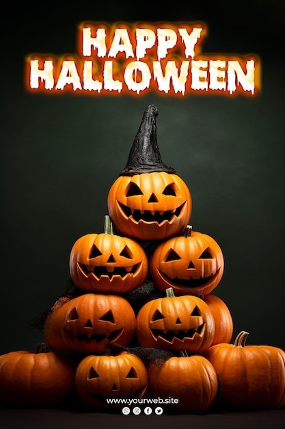 Gelukkige halloween trick or treat poster