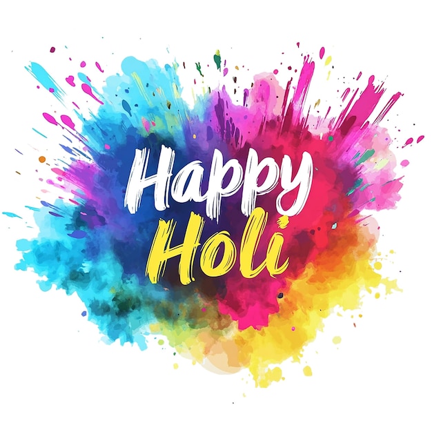 Gelukkige Holi dag Transparente achtergrond