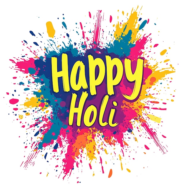 Gelukkige Holi dag Transparente achtergrond
