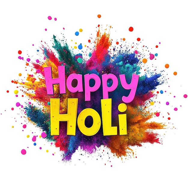 Gelukkige Holi dag Transparente achtergrond
