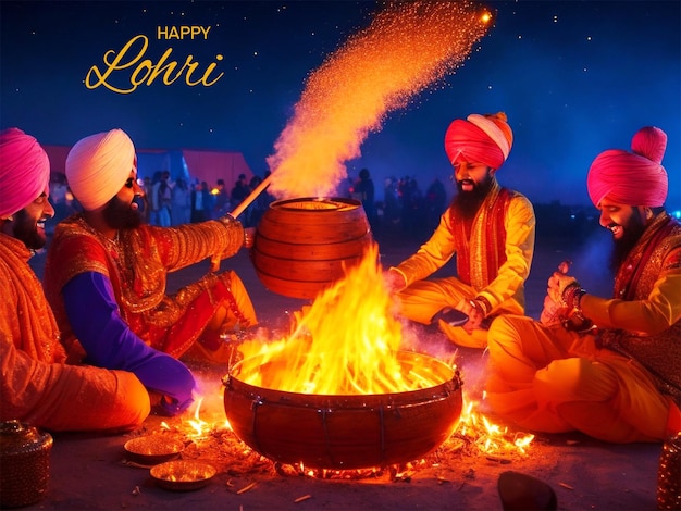 Gelukkige Lohri-achtergrond