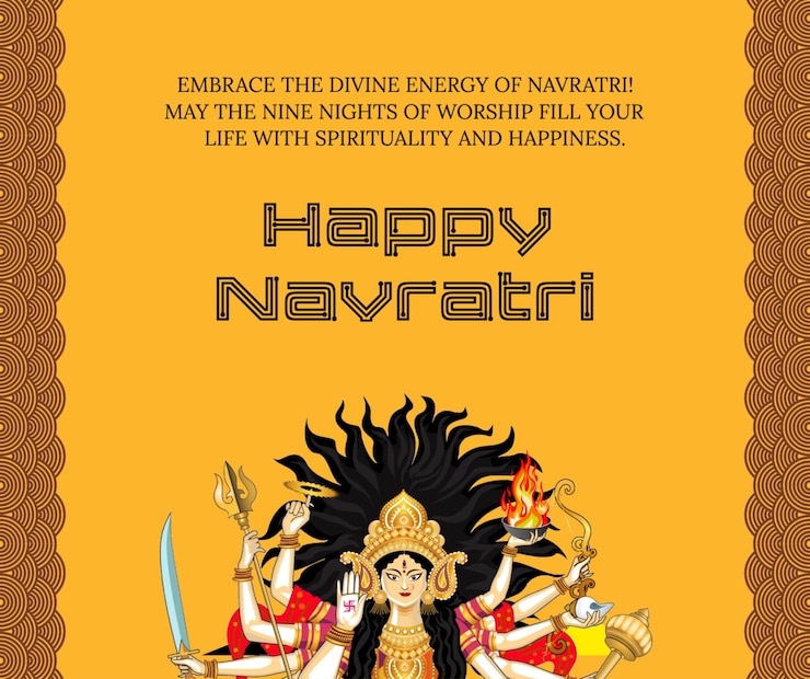 PSD gelukkige navratri begroeting india festival instagram post