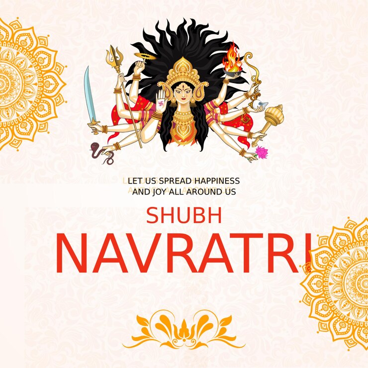 PSD gelukkige navratri begroeting india festival instagram post