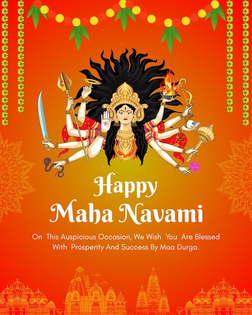 Gelukkige Navratri Begroeting India Festival Instagram Post