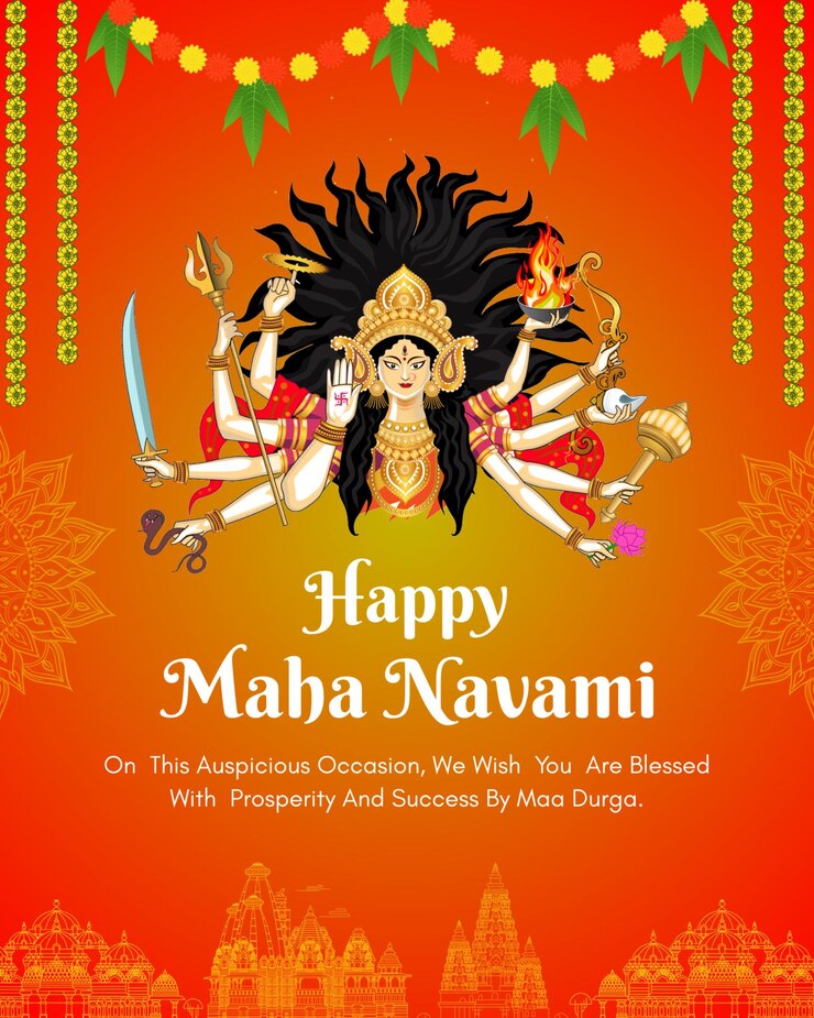 PSD gelukkige navratri begroeting india festival instagram post