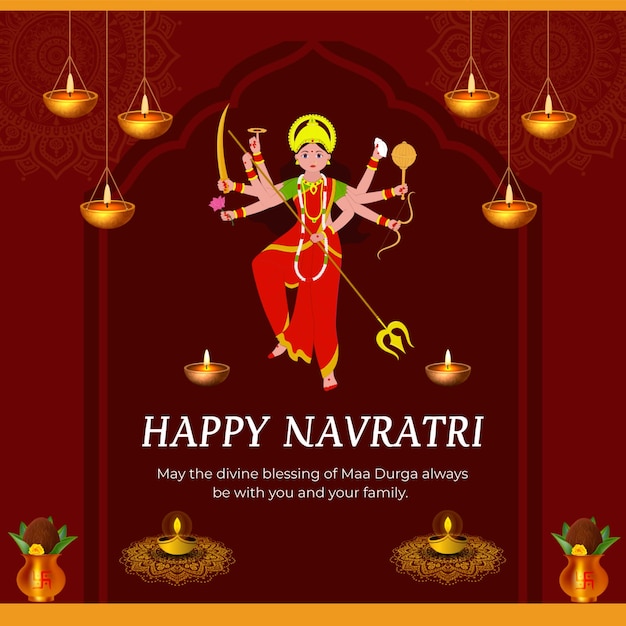 Gelukkige Navratri Begroeting India Festival Instagram Post