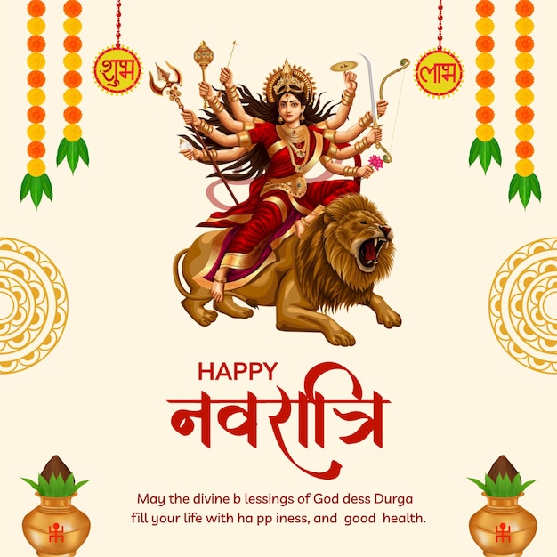 Gelukkige Navratri Begroeting India Festival Instagram Post