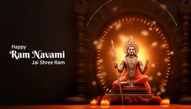 Gelukkige ram navami achtergrond