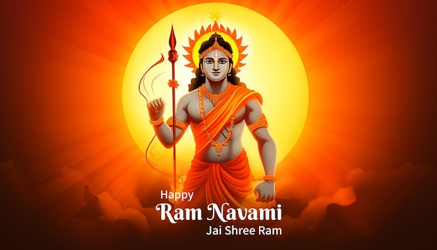 Gelukkige ram navami achtergrond