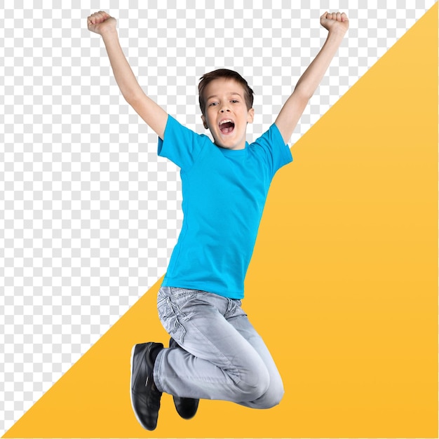 Gelukkige springende jongen