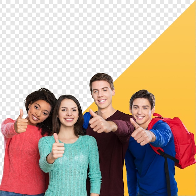 Gelukkige studenten