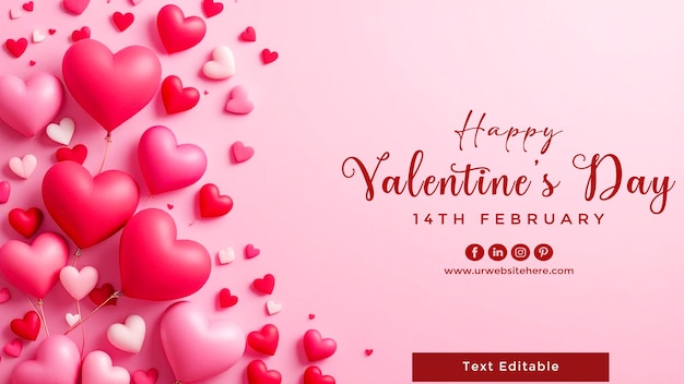 Gelukkige Valentijnsdag viering achtergrond sjabloon