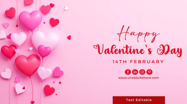 Gelukkige Valentijnsdag viering achtergrond sjabloon