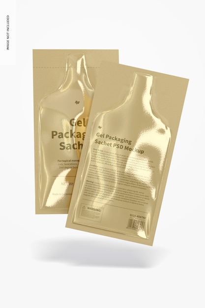 Gelverpakking sachets mockup