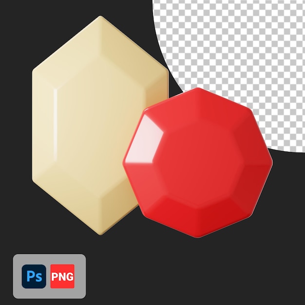 Gem stone 3d icon