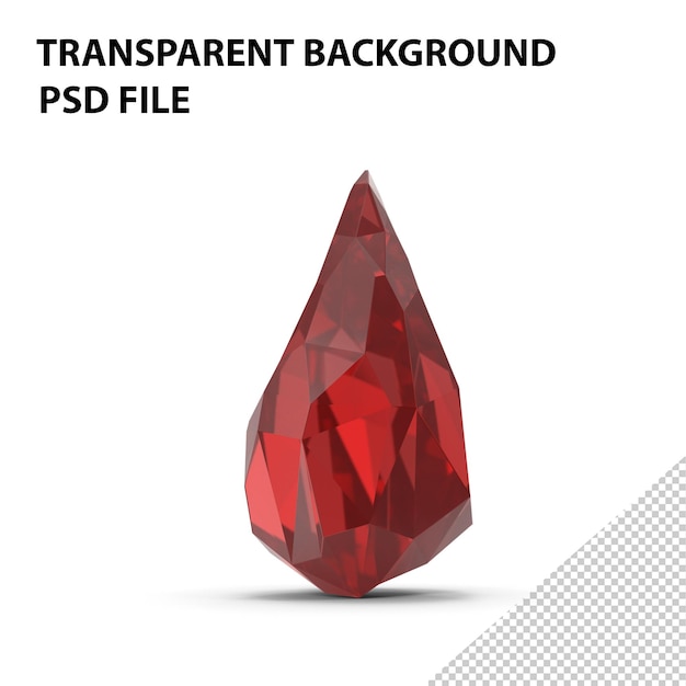 PSD gemstone red png