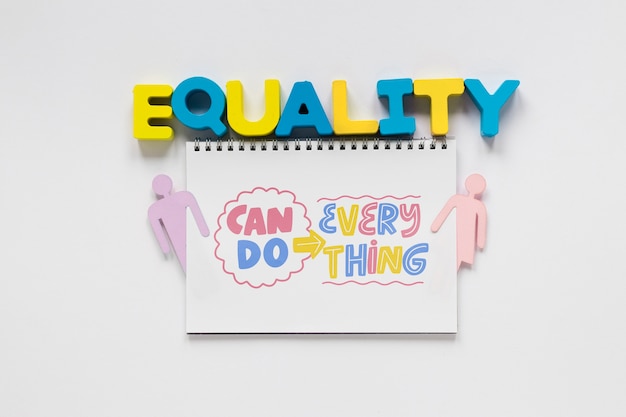 PSD gender equality concept mock-up