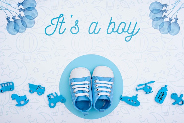 Gender reveal baby shower for boy