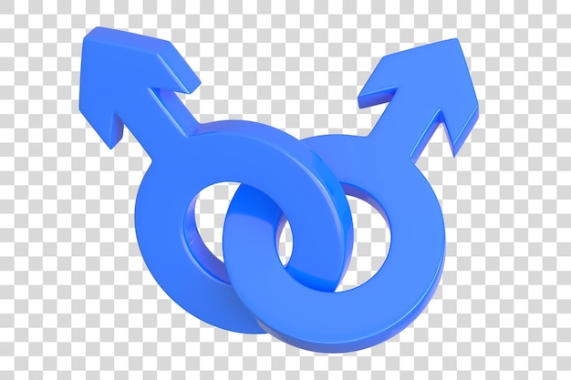 Gender Symbol isolated on white background 3D render illustration