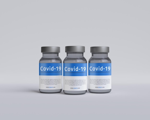 Geneeskunde Gezondheidszorg Pil vaccin fles mockup