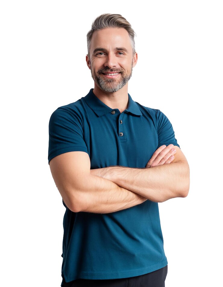 PSD generative ai portrait of only one man white background