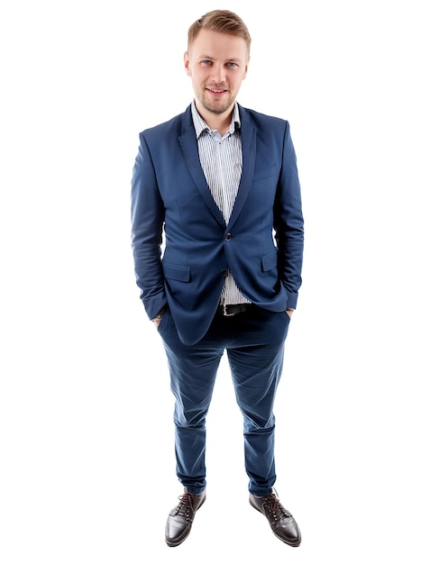 generative ai portrait of only one man white background created by ai