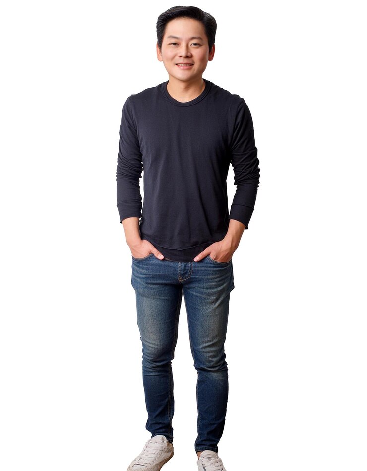 PSD generative ai portrait of only one man white background created by ai