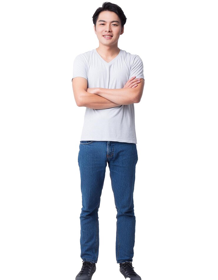 PSD generative ai portrait of only one man white background created by ai