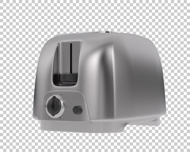 Generic toaster on transparent background 3d rendering illustration