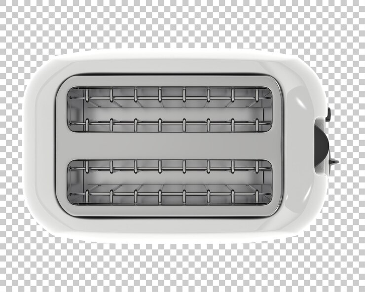 PSD generic toaster on transparent background 3d rendering illustration