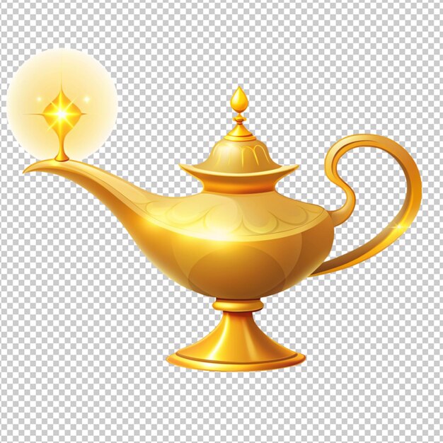 Genie lamp on transparent background