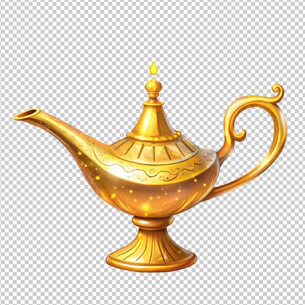 PSD genie lamp on transparent background