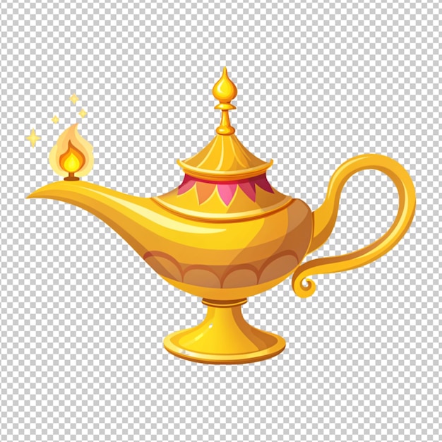 PSD genie lamp on transparent background