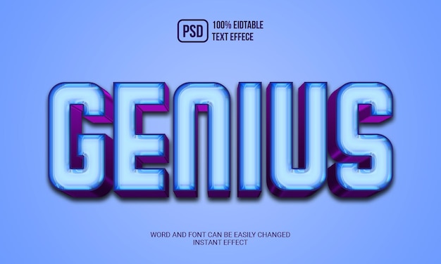 Genius editable text effect