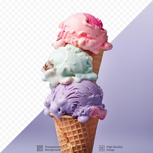 PSD genuine dairy ice cream with triple flavors