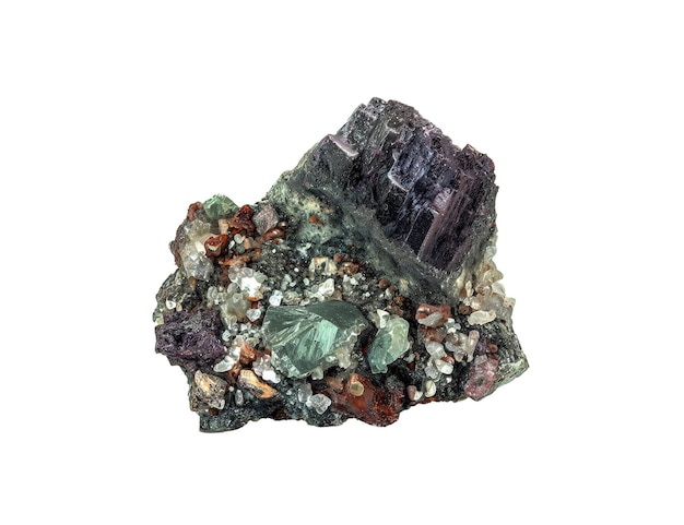 PSD geocronite jordanite sphalerite pyrite and fluorite transparent background