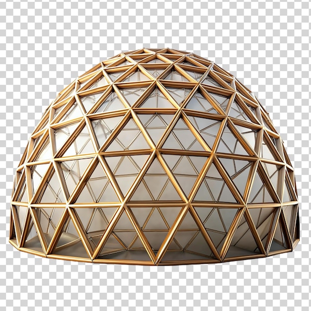 Geodesic dome isolated on transparent background