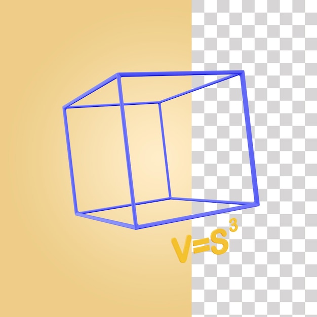 Geomerty cube 3d icon