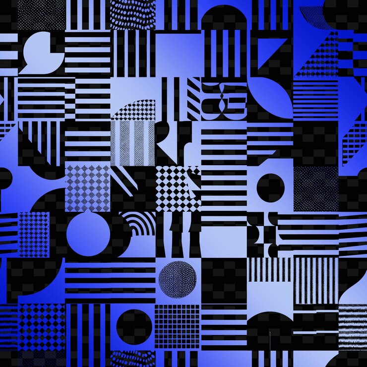 PSD geometric abstract pattern with geometric icon and mixed sha nature inspired abstract outline art