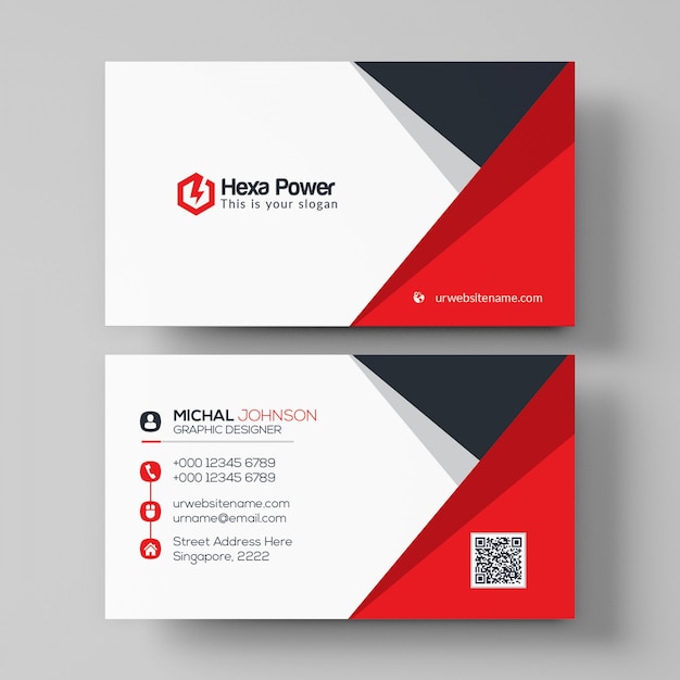 Geometric business card mockup