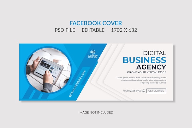 Geometric facebook cover banner template