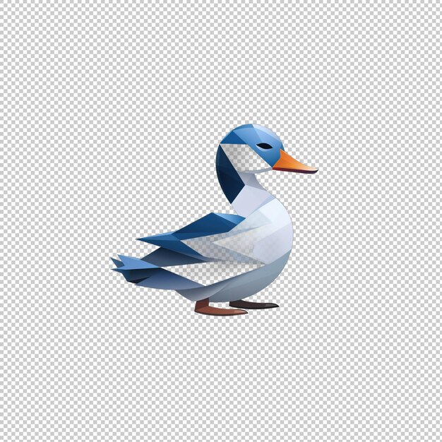 PSD geometric logo duck isolated background isolat