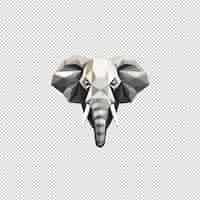 PSD logo geometrico sullo sfondo isolato dell'elefante