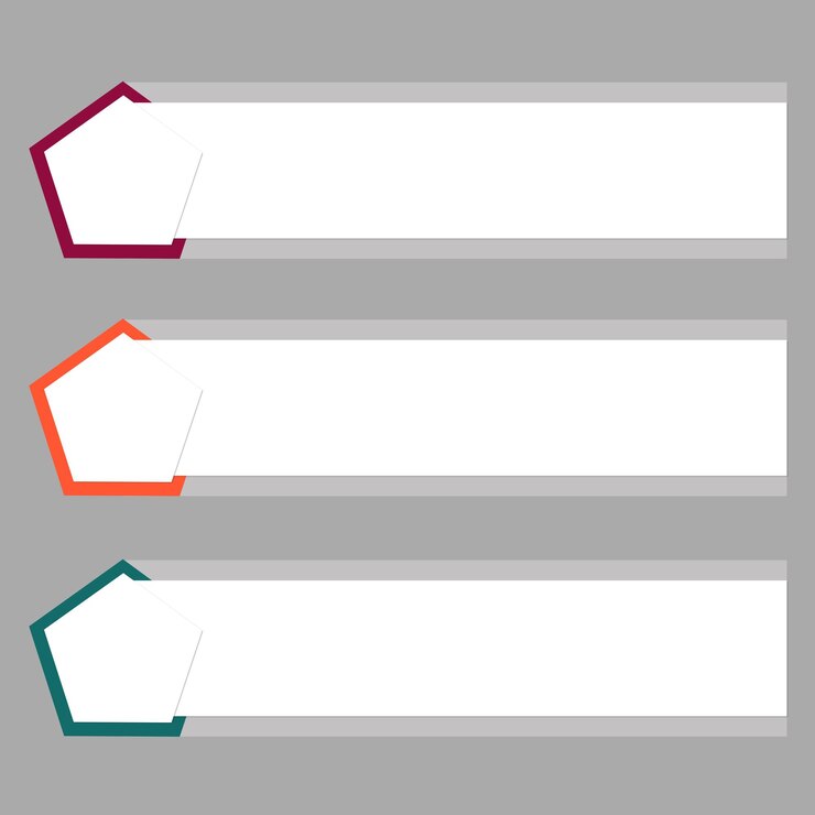 PSD geometric lower third banner template design